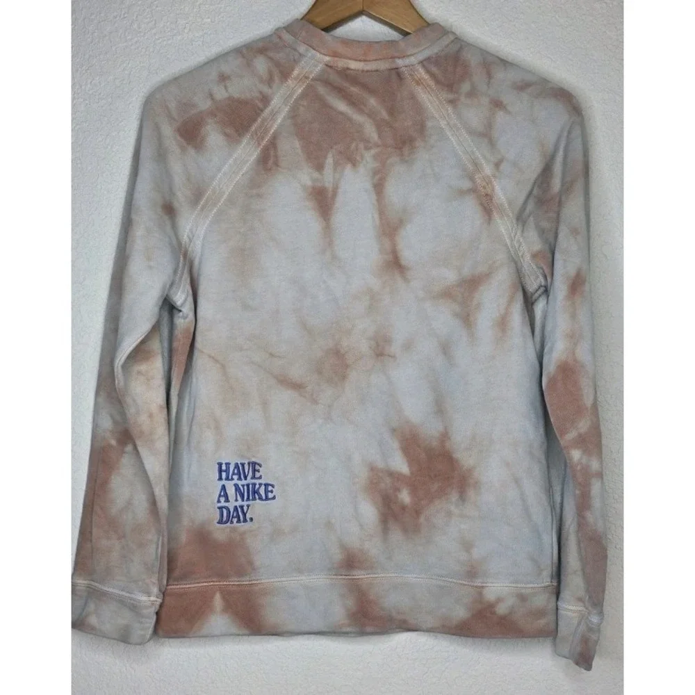 Nike From Beaverton W/ Love Orange Tie Dye Crew Sweatshirt YXL/WXS Pullover Boho